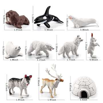 NatureMan Mini Arctic Animals Set 10PCS for Kids