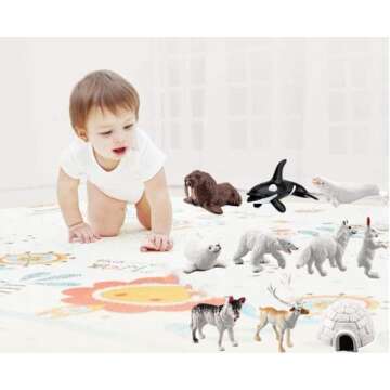 NatureMan Mini Arctic Animals Set 10PCS for Kids