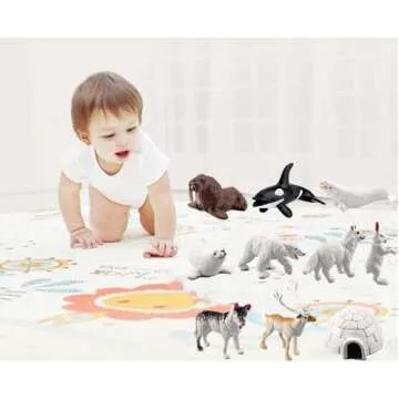 NatureMan Mini Arctic Animals Set 10PCS for Kids