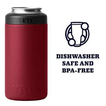 YETI Rambler 16 oz. Colster Tall Can Insulator for Tallboys & 16 oz. Cans, Harvest Red