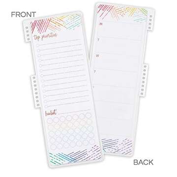 Erin Condren Designer Accessories Snap - in Wet Erase Dashboard for to Do Lists, Features a Woven Wo...