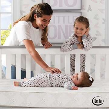 Serta Tranquility Eco Firm 2-Stage 6" Premium Baby Crib Mattress & Toddler Mattress - Waterproof - G...