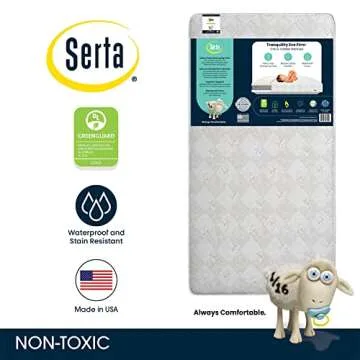 Serta Tranquility Eco Firm 2-Stage Crib Mattress - Safe & Smart