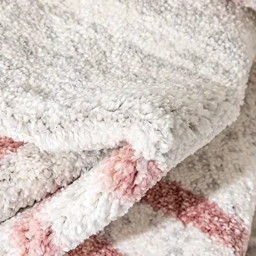 Well Woven Merri Pink Ivory Rug 5x7 - Perfect for Kids