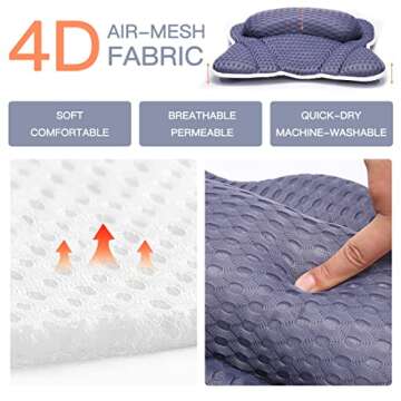 CielClair Bath Pillow - Ergonomic Spa Headrest for Ultimate Comfort