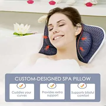 CielClair Bath Pillow - Ergonomic Spa Headrest for Ultimate Comfort