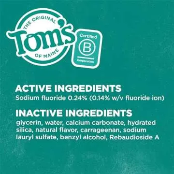 Tom's of Maine Kid's Natural Fluoride Toothpaste, Blueberry, 5.1 oz. 3-pack (Packaging May Vary)