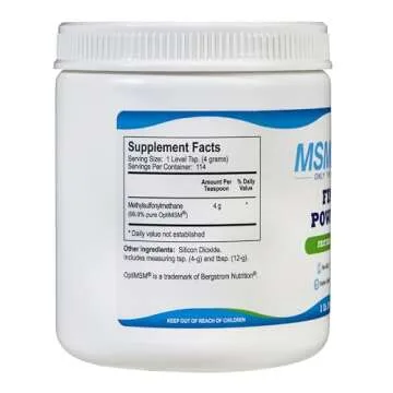 KALA HEALTH MSMPure Fine MSM Powder Crystals - Joint & Skin Support