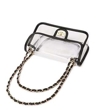 LAM GALLERY Stylish PVC Clear Purse for Events