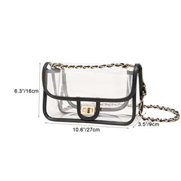 LAM GALLERY Stylish PVC Clear Purse for Events