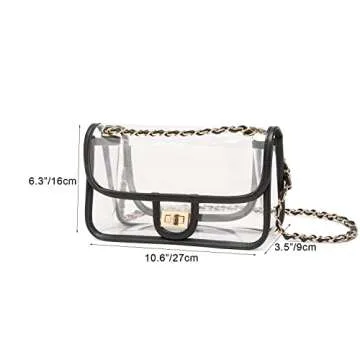 LAM GALLERY Stylish PVC Clear Purse for Events