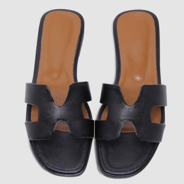 CEAUZY Women's H-Band Slide Sandals for Summer Comfort