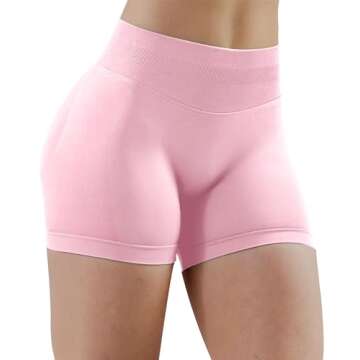 Unthewe Womens Workout Seamless Scrunch Butt Lifting Shorts High Waisted Tummy Control Gym Yoga Shor...