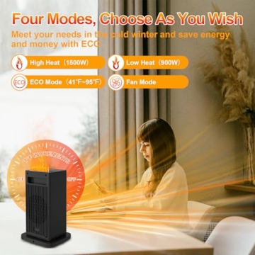 1500W Portable Space Heater with Humidifier & Oscillation