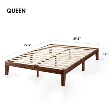 Elegant Mellow Naturalista Classic Queen Platform Bed - Espresso Finish for Modern Homes