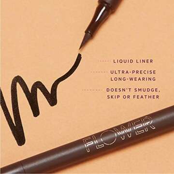 FLOWER BEAUTY By Drew Barrymore Forever Wear Winged Eyeliner - Long-Lasting + Smudge-Proof - Liquid ...