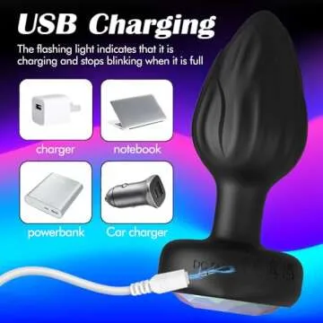 Anal Plug Adult Sex Toys - 10 Modes Vibrating Butt Plug with Crystal Diamond Colours Light Up Base Remote Control Vibrators, Prostate Massager for Men Women, Couples