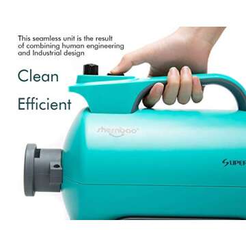 shernbao High Velocity Professional Dog Pet Grooming Hair Drying Force Dryer Blower 5.0HP (Super Cyclone) SHD-2600P (Green)