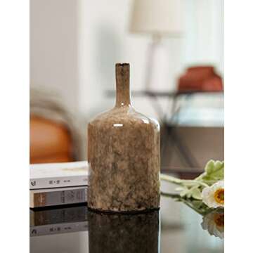 HAUCOZE Ceramic Decorative Vase Modern Decor Statue Table Centerpiece Sculpture Gifts 10.4inch