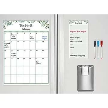Magnetic Calendar for Refrigerator - Organize Stylishly