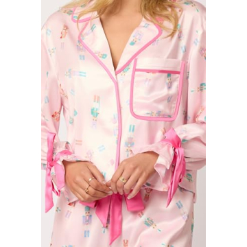 Argeousgor Women's Christmas Pajama Set in Light Pink Special Edition