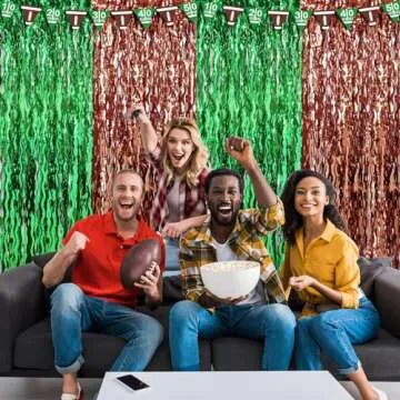 Spectacular Superbowl Football Fringe Curtain Backdrop Pack