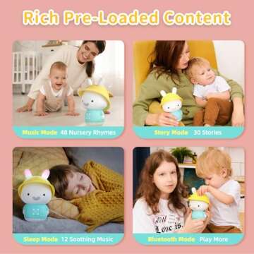 alilo Bunny Kids Music Player, Storytelling Toys for Toddler 1-3-5,Infant Baby Boy Girl Easter Gifts...