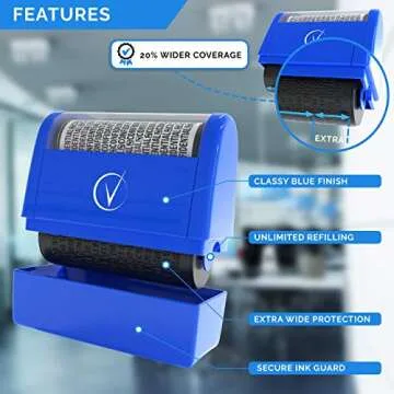 Identity Theft Protection Roller Stamps Wide Kit - Confidential Roller Stamp, Anti Theft, Privacy & ...