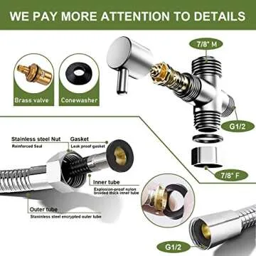 Handheld Stainless Steel Bidet Sprayer for Toilets