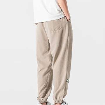 Mens Summer Clothes Baggy Sweatpants for Men 2023 Casual Loose Drawstring Solid Baggy Pants Outdoor Fashion Beam Feet Sweatpants Khaki 6X