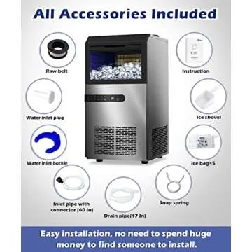 Durable Commercial Ice Maker Machine for Bars and Cafes