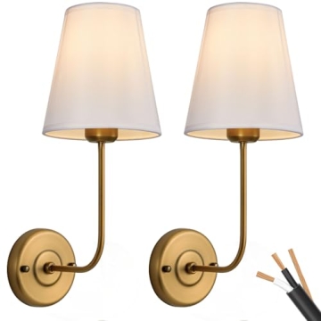 Elegant Antique Brass Wall Sconces Set for Home Decor