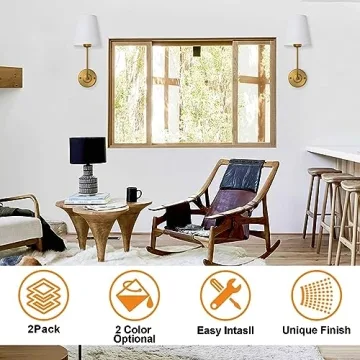 Elegant Antique Brass Wall Sconces Set for Home Decor