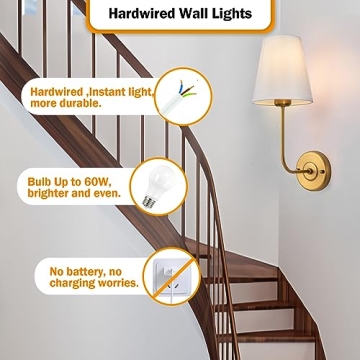 Elegant Antique Brass Wall Sconces Set for Home Decor