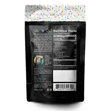 Keto Sprinkles, 6 oz. Larger Value Size, Dye Free, Non-GMO, Plant-Based, Vegan, Gluten Free, All Nat...