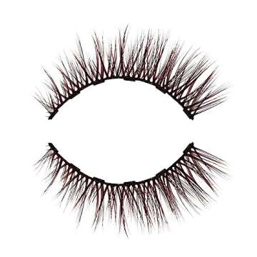 Glamnetic Magnetic Eyelashes - Pixie | Brown Lashes Short Magnetic Lashes, 60 Wears Reusable Natural Eyelashes Cat Eye flared Natural Look, Brown Eyelash - 1 Pair