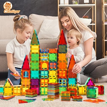 CuteTiger Magnetic Tiles Set - 100PCS STEM Building Toys