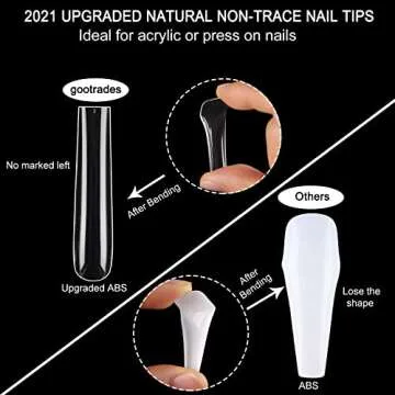 INENK 3XL Tapered Square Nail Tips for Stunning Nails