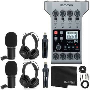 Complete Podcasting Bundle with Zoom PodTrak P4