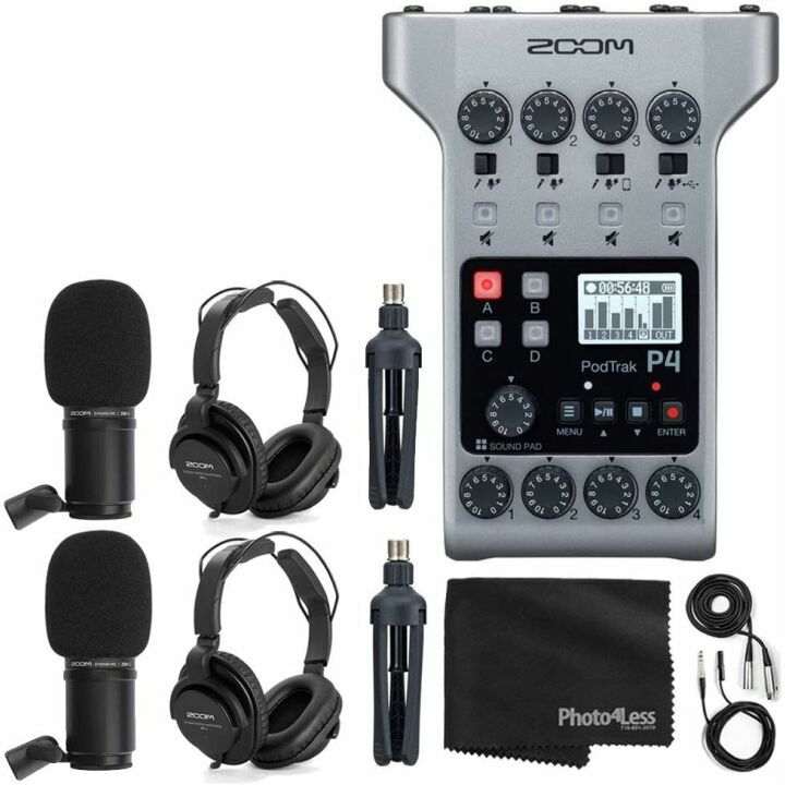 Complete Podcasting Bundle with Zoom PodTrak P4