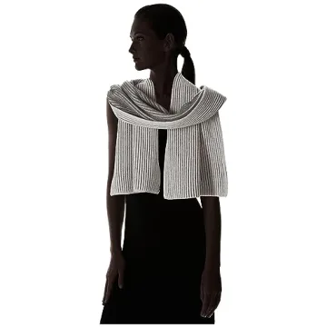 Soft Two-Tone Ribbed Scarf by The Drop - Grey & Stylish