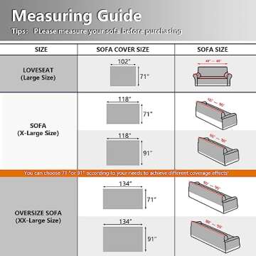 MEETSKY Chenille Sofa Covers for 3 Cushion Couch
