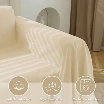 MEETSKY Chenille Sofa Covers for 3 Cushion Couch