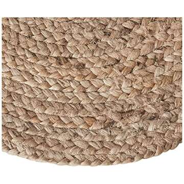 Sustainable LR Home Natural Jute Oval Area Rug for Decor