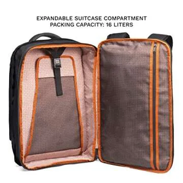 Knack Series 1 Laptop Backpack Fits up to 17 Inch - Knack Bags Carry-On Backpack, TSA Approved, Expandable Travel Backpacks With 4 Day Outfit Capacity (Stealth Black, Large)