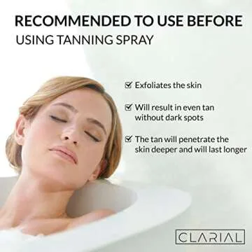 Clarial Exfoliating Body Scrub for Bath and Shower Use - Face Scrubber and Body Exfoliator Mitt, Dead Skin Remover - Exfoliating Glove Shower Scrub for Men and Women - Pair All Black