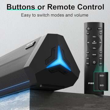 Passau 35 Inch Sound Bar for Smart TVs with Bluetooth