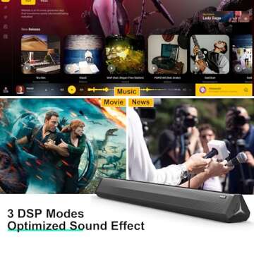 Passau 35 Inch Sound Bar for Smart TVs with Bluetooth