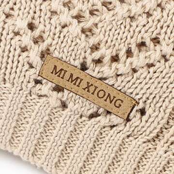 mimixiong Cotton Baby Blanket Knitted Crochet Receiving Crib Nursery Swaddling Blankets for Newborn Baby Boy Girl White 30x40 Inch