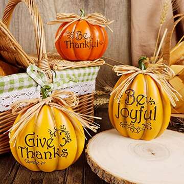 SAND MINE Thanksgiving Pumpkin Set for Fall Home Decor